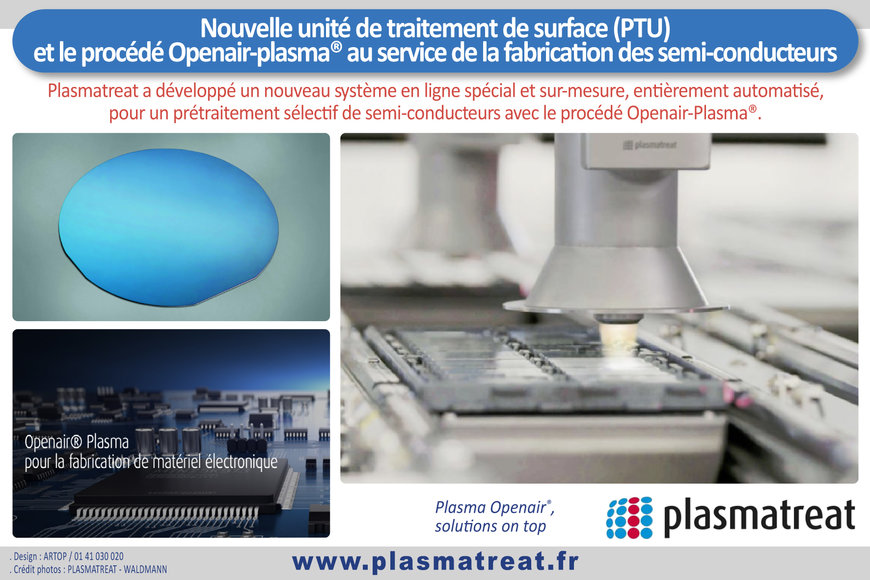Une nouvelle unité de traitement de surface (PTU) et le procédé Openair-Plasma® au service de la fabrication des semi-conducteurs